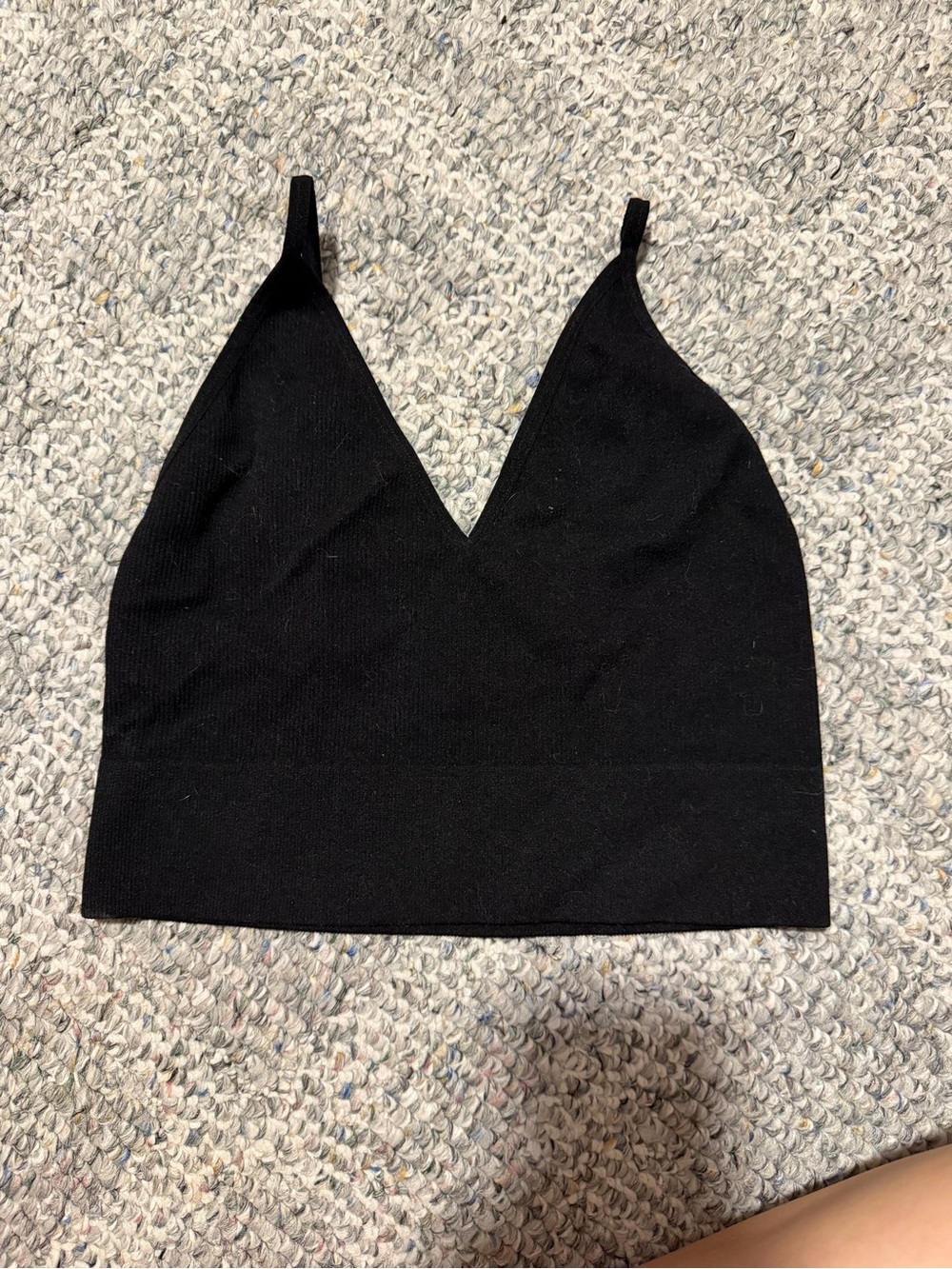 Bozzolo Black Stretch V-Neck Bralette